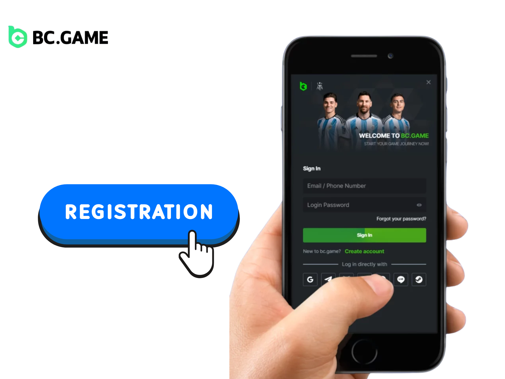 Simple Registration Process on the BC Game App